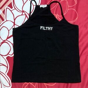 Black 'FILTHY' Racerback Tank Top
